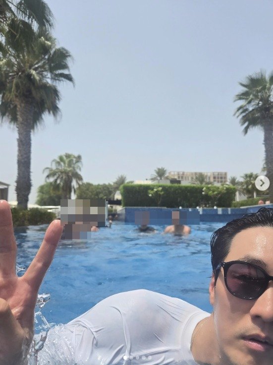 소지섭, 물에서 더 돋보이는 근육·태평양 어깨…'명불허전 소간지' [N샷]