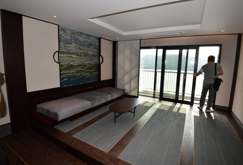 소노캄 경주 170㎡여 규모의 로얄급 숙소 내부. 2025.8.21/뉴스1 최창호 기자