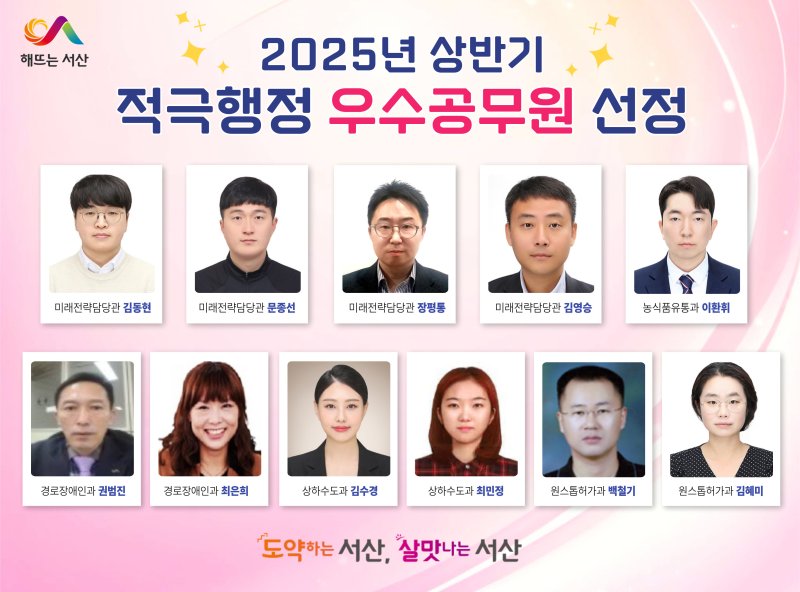 2025년 상반기 적극행정 우수공무원 11명(사설 바카라 제공. 재판매 및 DB금지)2025.8.22/사설 바카라1