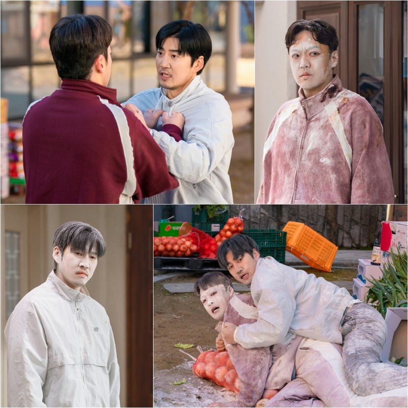 '트라이' 견원지간 윤계상vs정순원, 제대로 붙었다…밀가루 범벅