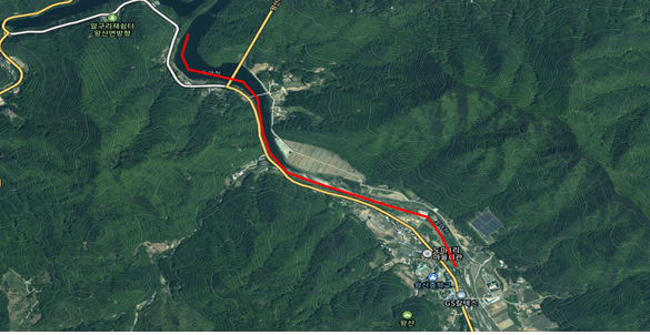 강릉시 주 식수원인 오봉저수지 상류 하상정비 구간. 강릉시 제공