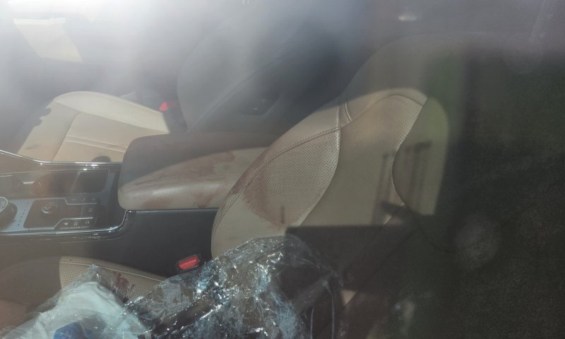 A 씨 차량 내부에 혈흔이 묻어 있는 모습. 2025.8.21/뉴스1 ⓒ News1 이종재기자
