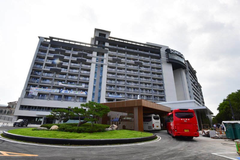 APEC 2025 정상회의에서 정상들의 숙소로 사용될 소노캄 경주 전경.2025.8.21/뉴스1 ⓒ News1 최창호 기자