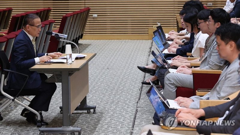 위성락 안보실장 기자간담회 (출처=연합뉴스)