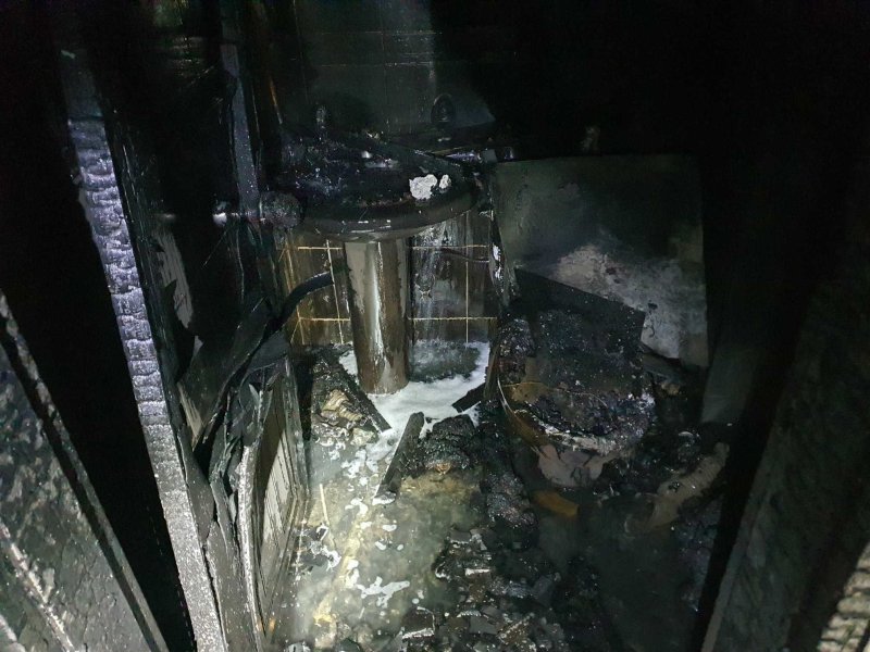 23일 새벽 강원 강릉시 주문진읍 교항리 모텔 화재 현장.(강릉소방서 제공) 2025.8.23/뉴스1