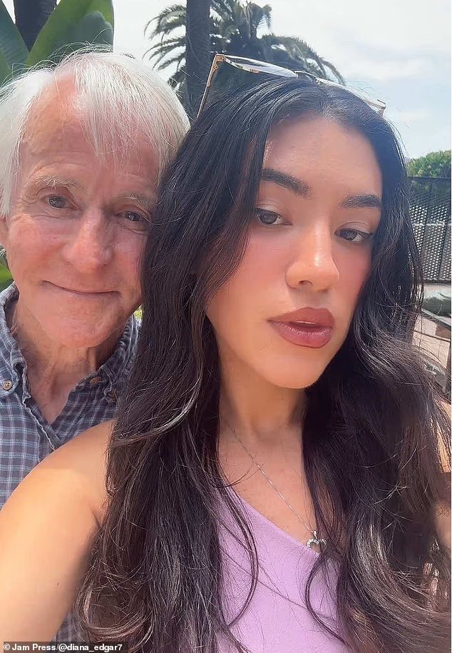 [뉴시스] 25세 여성 다이애나 몬타노와 76세 에드가와 연애.(사진=데일리메일) 2025.08.21.