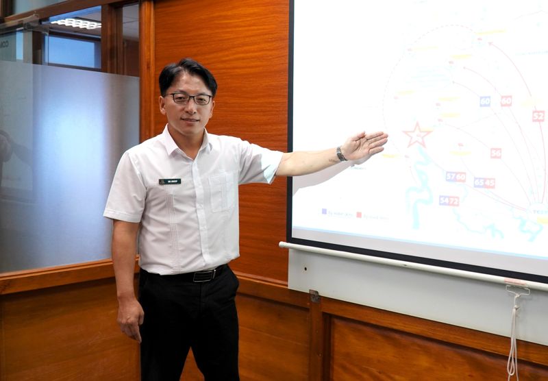 김종읍 TCIT 대표가 설명하고 있다. TCIT 제공