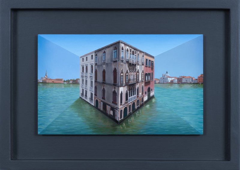 Three Dimensional, 2024, oil on board construction, 31.9 x 44.5 x 10.5 cm (박여숙화랑 제공)