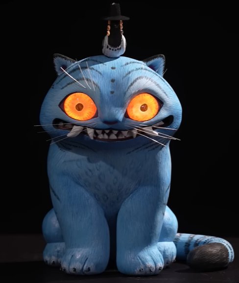 3D펜으로 만든 호작도 무드등. /사진=유튜브 '사나고' 캡처