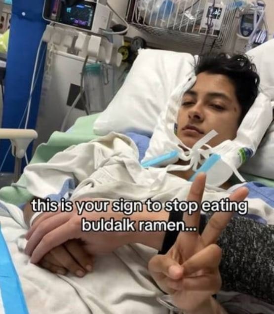 [뉴시스] 와심은 지난달 31일 틱톡에 입원 영상을 공개했다. (사진=틱톡 캡처 @Jawbreaker Gril) *재판매 및 DB 금지