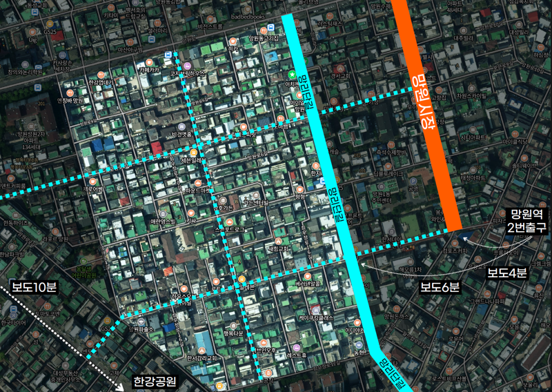 서울 마포구 망원동 416-53번지 일대. 망원동 재개발 저지 공동대책위원회