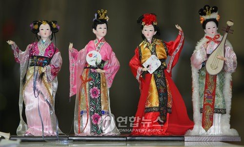 중국 4대 미녀. 왼쪽부터 초선, 서시, 양귀비, 왕소군 (출처=연합뉴스)