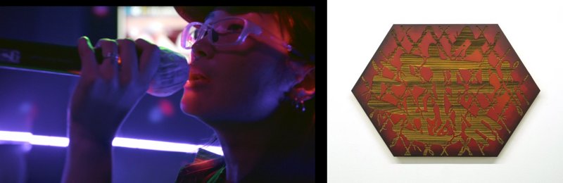 김영은, '듣는 손님' 2025(좌)과 김지평 '코즈믹 터틀' (부분) 2025 (국립현대미술관 제공)