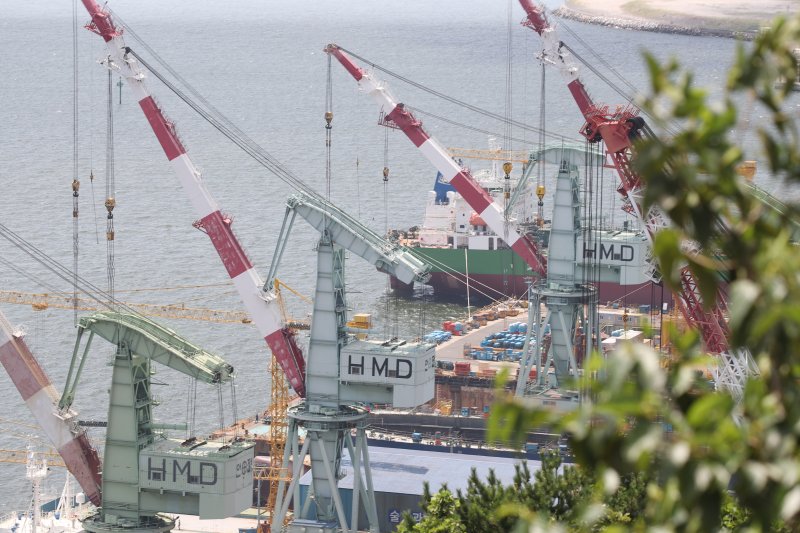 울산 동구에 위치한 HD현대미포 수출 도크 모습. 2025.8.25/뉴스1 ⓒ News1 김지혜 기자