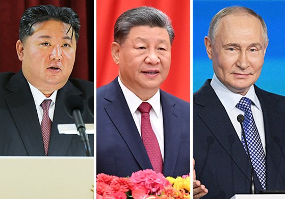 실시간 바카라사이트 북한 국무위원장, 시진핑 중국 국가주석, 블라디미르 푸틴 러시아 대통령(왼쪽부터).뉴스1