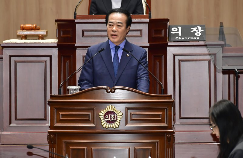 5분 발언하는 홍기월 온라인바카라시온라인바카라. (사진=온라인바카라시의회 제공) *재판매 및 DB 금지