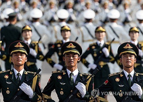 중국의 열병식 예행 연습 (출처=연합뉴스)