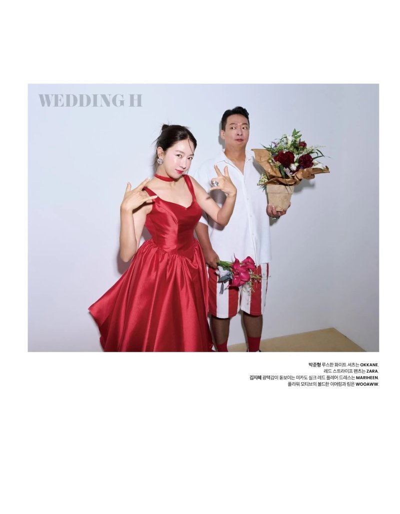 박준형♥김지혜, 결혼 20주년 리마인드 웨딩 화보 공개…신혼부부가 따로 없네