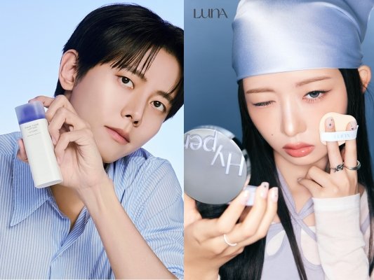 [서울=뉴시스] 아모레퍼시픽 비레디가 주우재를 앰배서더로 내세웠고, 애경산업 루나는 아이브 멤버 레이와 FW 화보를 공개했다.(사진=아모레퍼시픽·애경산업 제공) *재판매 및 DB 금지