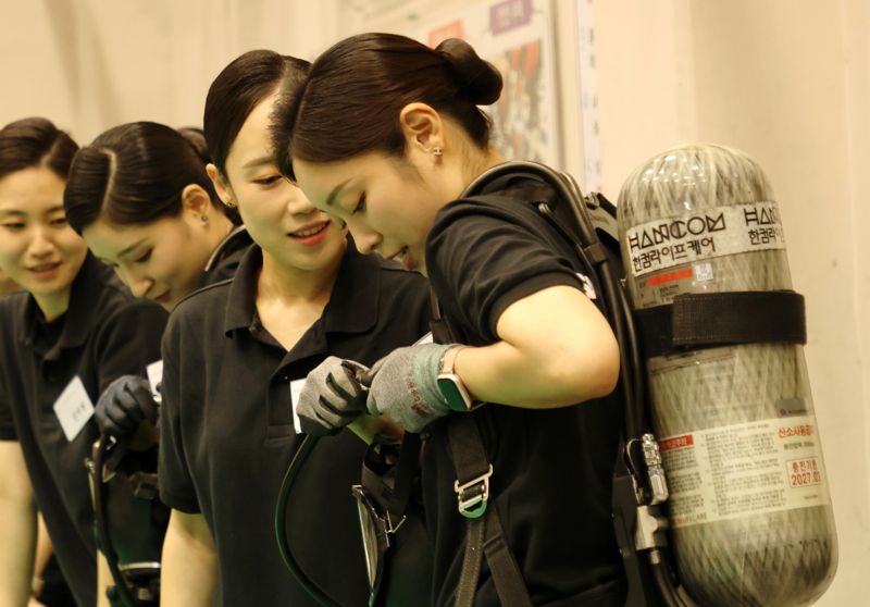 한진그룹 LCC 3사 '합동 안전훈련'