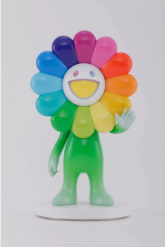 Takashi Murakami Hello Flowerian, 2024 FRP, urethane paint, and stainless steel on a corian base28 5/8 x 17 5/8 x 8 7/8 inches (72.5 x 44.6 x 22.6 cm) Edition of 3 + 2 AP © 2024 Takashi Murakami/Kaikai Kiki Co., Ltd. All Rights Reserved Courtesy the artist and Gagosian *재판매 및 DB 금지