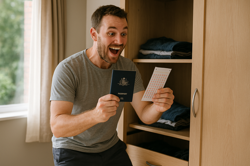 여권 찾다가 14억짜리 당첨 복권 발견한 男