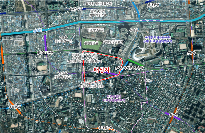 서울 중구 광희동 위치도. 서울시