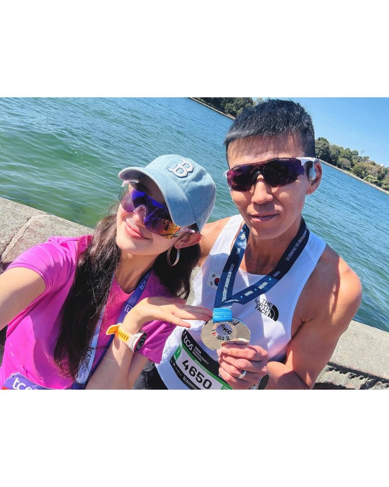 '활동 중단' 뉴진스 다니엘, 시드니 마라톤 10㎞ 완주…션 극찬 [N샷]