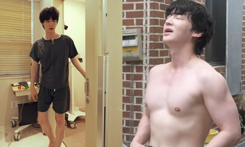안재현, 10㎏ 증량하고 상의탈의…허약미 벗고 '섹시미' 도취