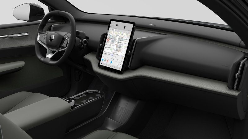 볼보자동차코리아가 4일 서울 용산 전시장에서 미디어를 대상으로 공개한 'EX30CC'의 모습. 소형 순수 전기 스포츠유틸리티차(SUV) 'EX30'을 크로스컨트리(CC)로 재해석하면서 승차감과 주행 성능을 높인 게 특징이다. /사진=뉴스1