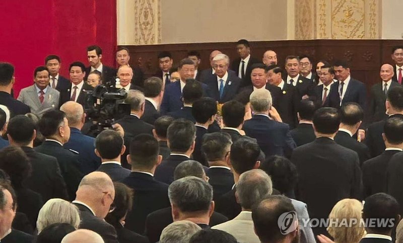 김정은, 중국 전승절 80주년 기념 리셉션 참석 (출처=연합뉴스)