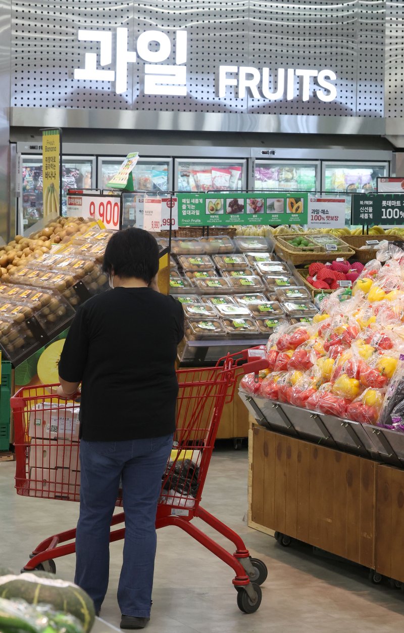 [서울=뉴시스] 김선웅 기자 = 8월 소비자물가 상승률 9개월 만에 최저치를 기록했다. 통계청 8월 소비자물가동향에 따르면 지난달 소비자물가지수는 116.45로 지난해 동월 대비 1.7% 상승해 작년 11월(1.5%) 이후 9개월 만에 가장 낮은 수준을 보였다. 석유류 가격이 낮은 수준을 유지하고 SK텔레콤이 통신요금을 큰 폭으로 할인한 영향이지만 농축수산물 가격은 작년 7월(5.5%) 이후 13개월 만에 가장 큰 폭으로 올랐다. 2일 서울 소재 유통매장에서 소비자들이 쇼핑을 하고 있다. 2025.09.02. mangusta@new