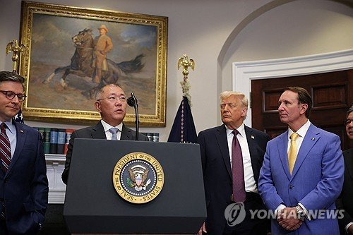 백악관서 대미투자 발표하는 정의선 현대차 회장 (출처=연합뉴스)