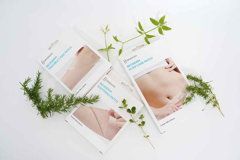 비엘테크의 하이드로겔 패치 3종. 원주의료기기산업진흥원 제공