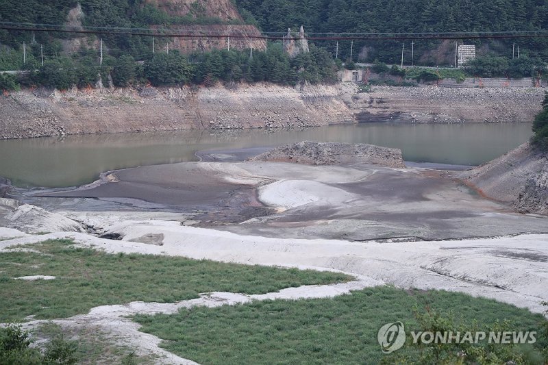 저수율 13% 무너진 강릉 오봉저수지 (출처=연합뉴스)