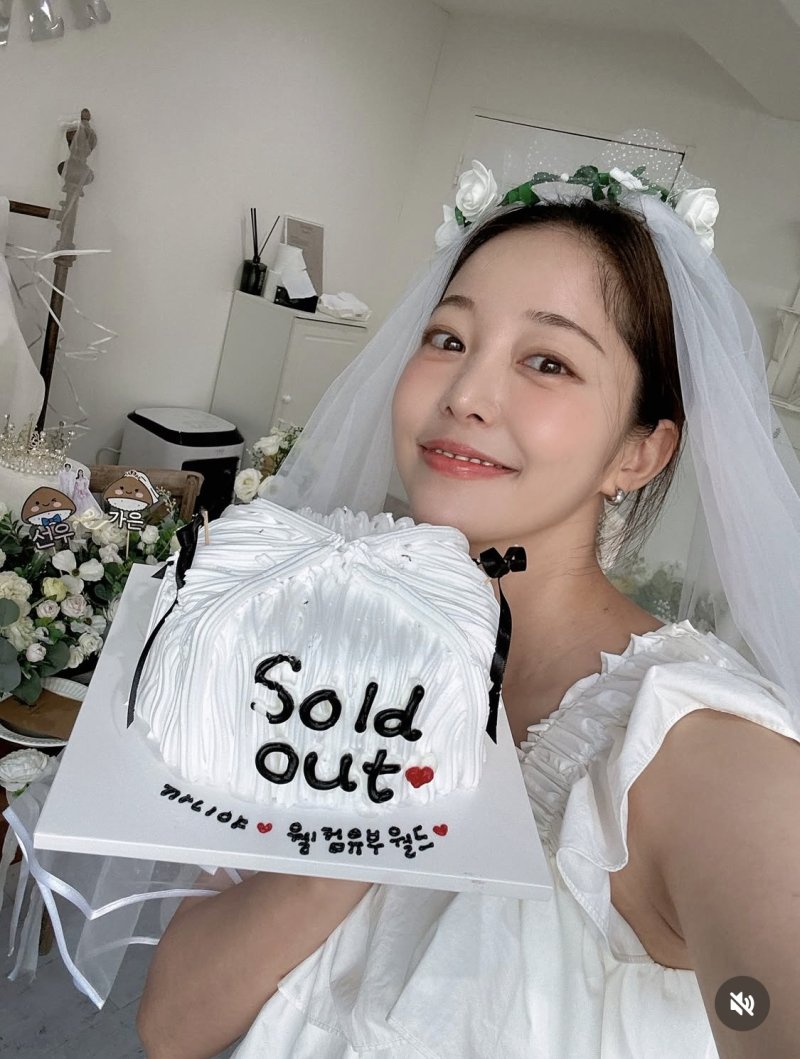드레스 입고 면사포 쓴 김가은, 행복한 예비신부 [N샷]