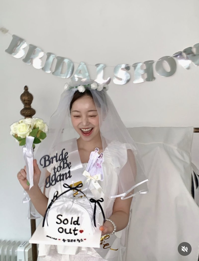 드레스 입고 면사포 쓴 김가은, 행복한 예비신부 [N샷]