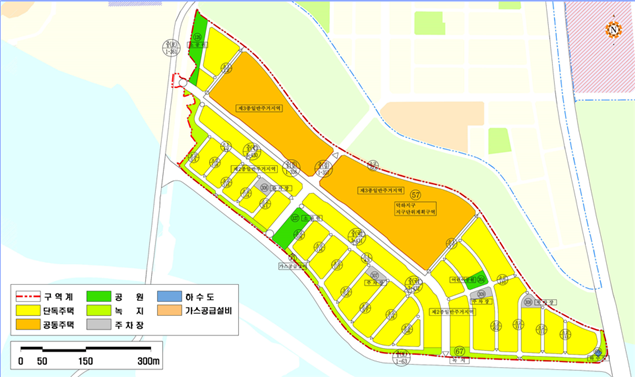 덕하지구 토지이용계획도