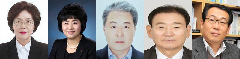 울산시민대상 수상자 박남숙(왼쪽부터), 손응연, 정수락, 서광석, 류광선 씨. (울산시 제공. 재판매 및 DB 금지) /뉴스1