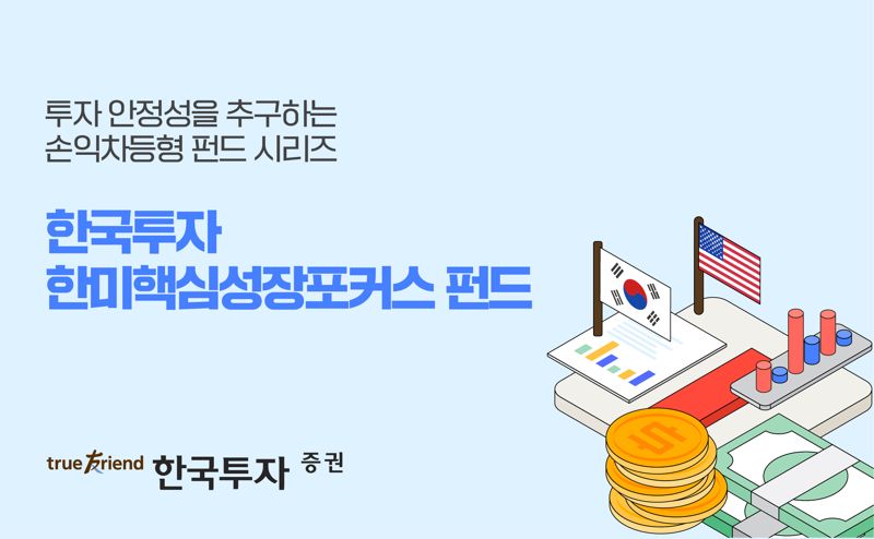 한국투자증권, 손익차등형 ‘한국투자 한미핵심성장포커스 펀드’. 한국투자증권 제공