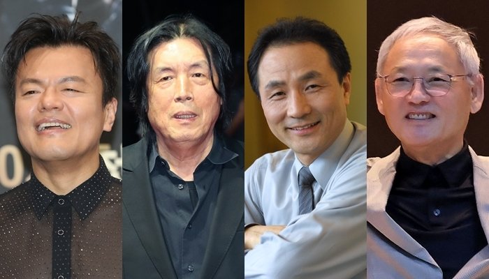 가수 박진영, 이창동 감독, 김명곤, 유인촌 전 장관(왼쪽부터) ⓒ 뉴스1