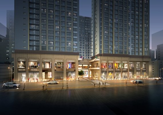 [[강동역 SK 리더스뷰 아트리움 상업시설 투시도]]