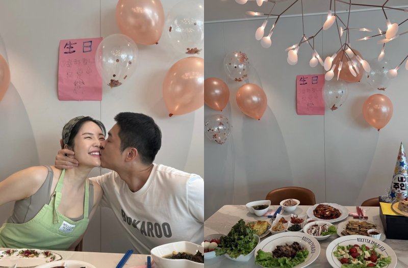 장영란, 남편 위해 생일상 차리고 뽀뽀 받았다…다정한 부부