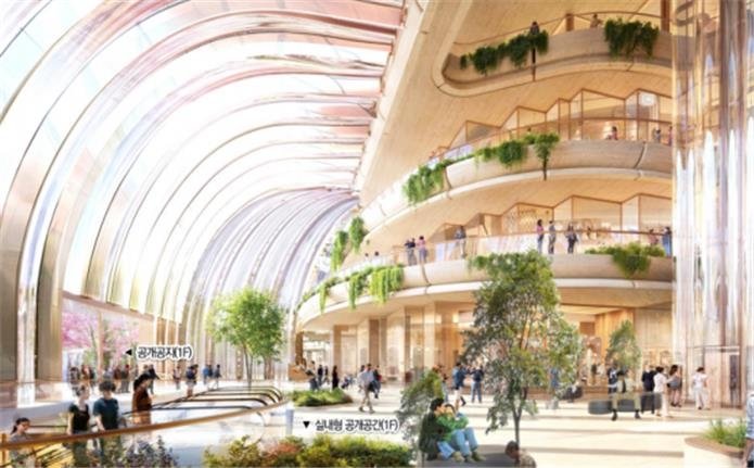 압구정 갤러리아 백화점 디자인혁신 사업계획 조감도(실내 개방공간) (출처=연합뉴스)