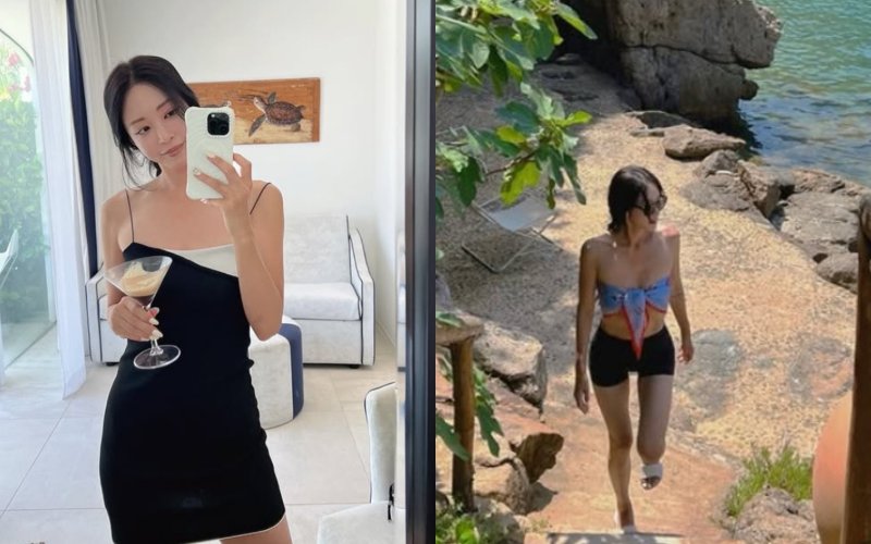 한예슬, 늘씬 튜브톱 비키니 자태…10세 연하 남편 듬직 뒤태 자랑