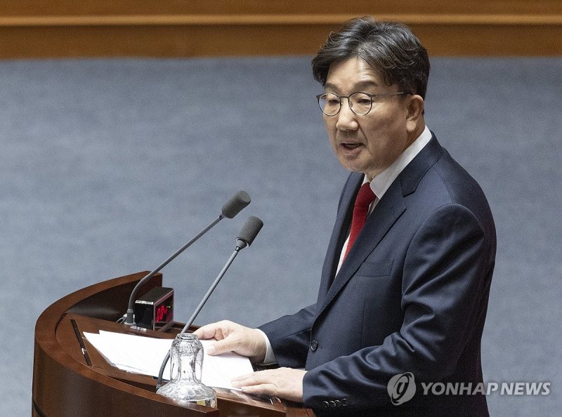 체포동의안에 대한 신상 발언하는 권성동 (출처=연합뉴스)