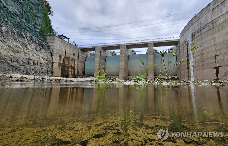 지난 주말 강릉지역에 단비가 내리면서 오봉저수지 저수율이 사흘째 오르고 있다. 연합뉴스