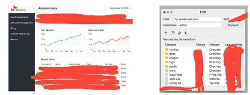 한 해커집단이 텔레그램에서 SKT 관련 정보라고 주장한 이미지 (출처=연합뉴스)