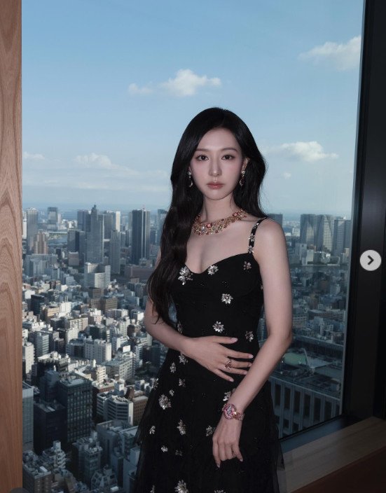 김지원, 우아한 블랙 드레스 자태…명품 주얼리보다 빛나는 미모