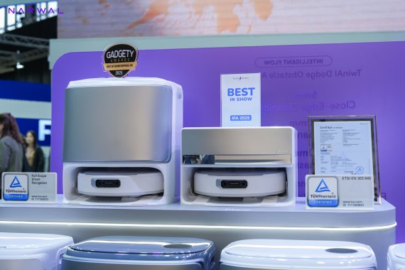 신제품 로봇청소기 ‘나르왈 Flow’ 앞세워 IFA 2025에서 10개 혁신상 수상